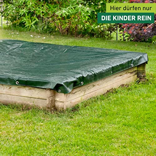 Windhager Sandkasten-Abdeckung-Plane mit Metallösen und Gummikordel 2 x 2 m - 2
