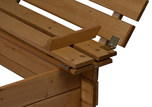 Sandkasten Holz mit Deckel mit Sitzbank von Dobar 94360FSC - 5