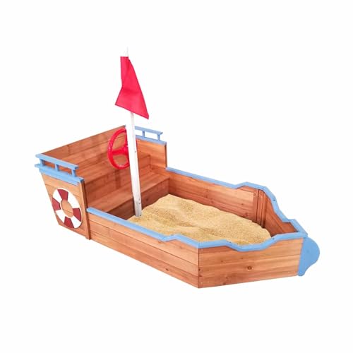 Outdoor Toys Sandkasten Boot aus Holz Boot