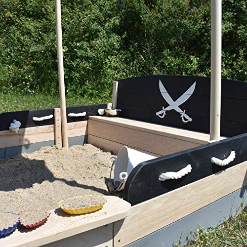 SUN Sandkasten Boot Pirat XXL aus Holz - 4