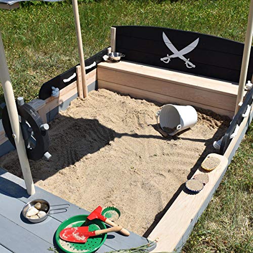 SUN Sandkasten Boot Pirat XXL aus Holz - 7