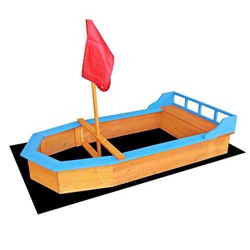 Wiltec Sandkasten Boot mit Flaggenmast - 2