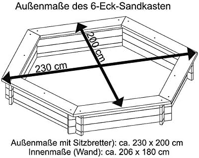 Sandkasten 6-eck von Gartenpirat® - 4