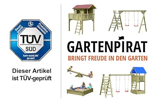 Sandkasten aus Rundholz von Gartenpirat® - 5