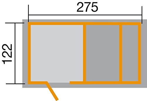 Sandkasten mit Spielhaus von weka 818 rot/weiss - 2