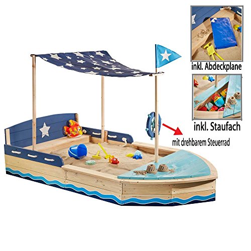 Sun Sandkasten Schiff XL Massivholz by Woodinis®